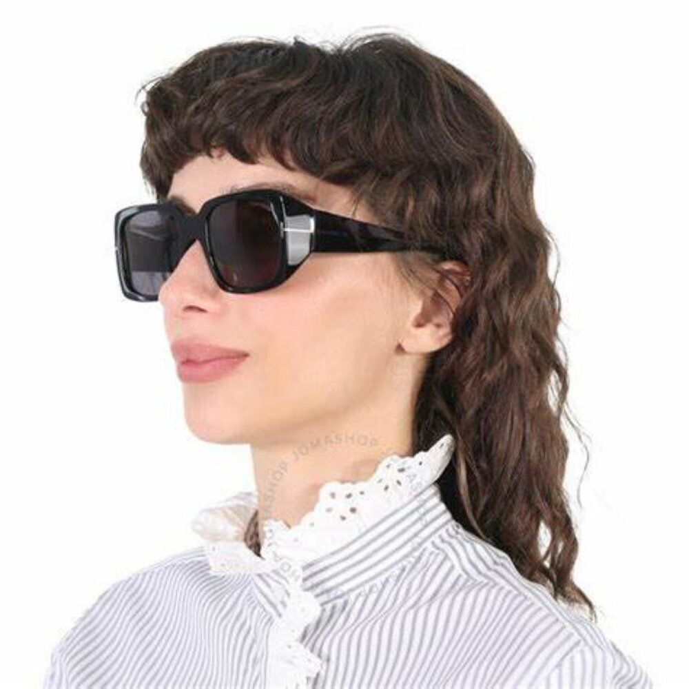 New Tom Ford Ft1035-N Ryder 01a Shiny Black Smoke Gray Square Women Sunglasses